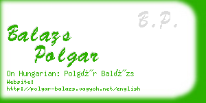 balazs polgar business card